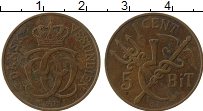 Продать Монеты Датская Вест-Индия 5 бит 1905 Медь