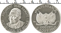 Продать Монеты Нигер 1000 франков 1960 Серебро