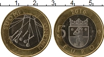 Продать Монеты Финляндия 5 евро 2010 Биметалл