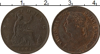 Продать Монеты Великобритания 1 фартинг 1891 Бронза