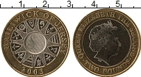 Продать Монеты Остров Джерси 2 фунта 2003 Биметалл