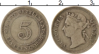 Продать Монеты Стрейтс-Сеттльмент 5 центов 1886 Серебро
