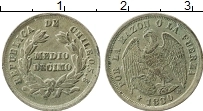 Продать Монеты Чили 1/2 десимо 1888 Серебро