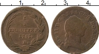 Продать Монеты Австрия 1/2 крейцера 1781 Медь