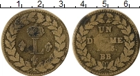 Продать Монеты Франция 1 десим 1815 Бронза