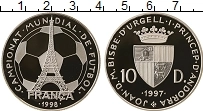 Продать Монеты Андорра 10 динерс 1997 Серебро