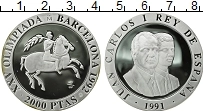 Продать Монеты Испания 2000 песет 1991 Серебро