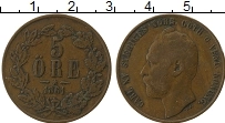 Продать Монеты Швеция 5 эре 1861 Медь