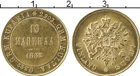 Продать Монеты 1881 – 1894 Александр III 10 марок 1882 Золото
