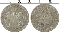 Продать Монеты Гамбург 2 марки 1876 Серебро