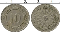 Продать Монеты Перу 10 сентаво 1880 Медно-никель