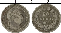 Продать Монеты Франция 50 сантим 1847 Серебро