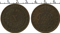 Продать Монеты Португалия 10 рейс 1830 Медь