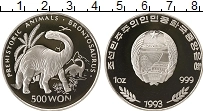 Продать Монеты Северная Корея 500 вон 1993 Серебро