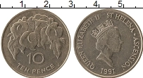 Продать Монеты Остров Святой Елены 10 пенсов 1991 Медно-никель