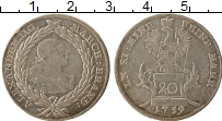 Продать Монеты Бранденбург-Ансбах 20 крейцеров 1759 Серебро