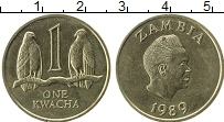 Продать Монеты Замбия 1 квача 1989 Латунь