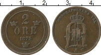 Продать Монеты Швеция 2 эре 1875 Медь