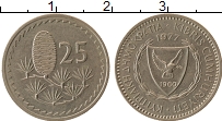 Продать Монеты Кипр 25 милс 1975 Медно-никель