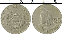 Продать Монеты Гватемала 25 сентаво 1966 Серебро