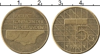 Продать Монеты Нидерланды 5 гульденов 1988 Латунь