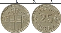 Продать Монеты Исландия 25 аурар 1940 Медно-никель