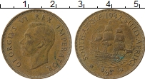 Продать Монеты ЮАР 1/2 пенни 1942 Медь