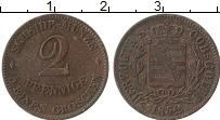 Продать Монеты Саксе-Кобург-Гота 2 пфеннига 1852 Медь