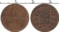 Продать Монеты Бавария 1 пфенниг 1869 Медь