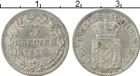 Продать Монеты Бавария 3 крейцера 1865 Серебро
