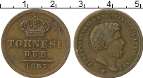 Продать Монеты Сицилия 2 торнеси 1854 Медь
