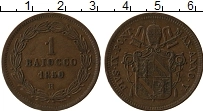 Продать Монеты Ватикан 1 байоччи 1850 Медь