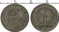 Продать Монеты Италия 4 байоччи 1849 Серебро