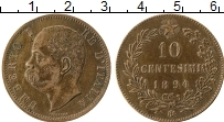 Продать Монеты Италия 10 сентесим 1894 Медь