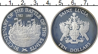 Продать Монеты Сент-Люсия 10 долларов 1982 Серебро