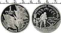 Продать Монеты Франция 1 франк 1993 Серебро