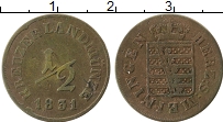 Продать Монеты Саксен-Майнинген 1/2 крейцера 1831 Медь