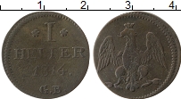 Продать Монеты Франкфурт 1 геллер 1814 Медь