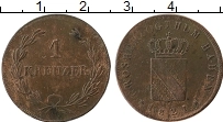 Продать Монеты Баден 1 крейцер 1821 Медь