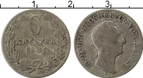 Продать Монеты Баден 6 крейцеров 1831 Серебро