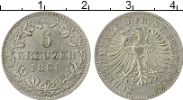 Продать Монеты Франкфурт 6 крейцеров 1849 Серебро