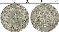 Продать Монеты Франкфурт 6 крейцеров 1849 Серебро