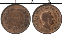 Продать Монеты Баден 1/2 крейцера 1829 Медь