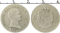 Продать Монеты Баден 6 крейцеров 1819 Серебро