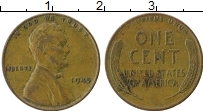 Продать Монеты США 1 цент 1945 Медь