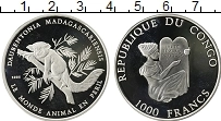 Продать Монеты Конго 1000 франков 2005 Серебро