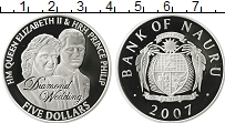 Продать Монеты Науру 5 долларов 2007 Серебро
