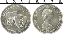 Продать Монеты Остров Джерси 2 фунта 1972 Серебро