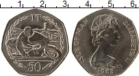 Продать Монеты Остров Мэн 50 пенсов 1983 Медно-никель