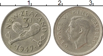 Продать Монеты Новая Зеландия 3 пенса 1947 Медно-никель